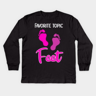 Foot care pedicure podiatrist nail salon gift Kids Long Sleeve T-Shirt